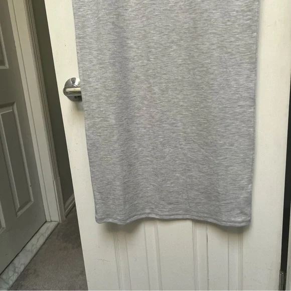 Aritzia Light Gray Long Sleeve Dress Soft-brushed jersey maxi dress size Large - Picture 7 of 8